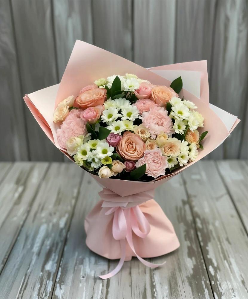 Букет цветов из: Гвоздики, Розы и Хризантемы в Кулунде