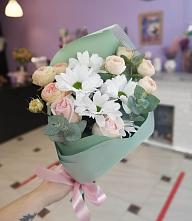 Букет милый в Кулунде Букет цветов из: Хризантемы и Розы в Кулунде