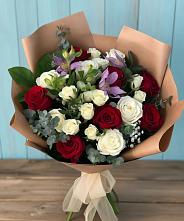 Букет цветов из:  Розы и Альстромерии #REPLACE_PRED# Кулунде