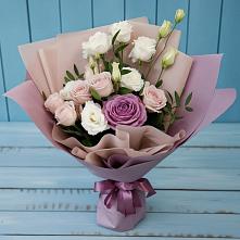 Букет цветов из:  Розы и Лизиантусы в Кулунде