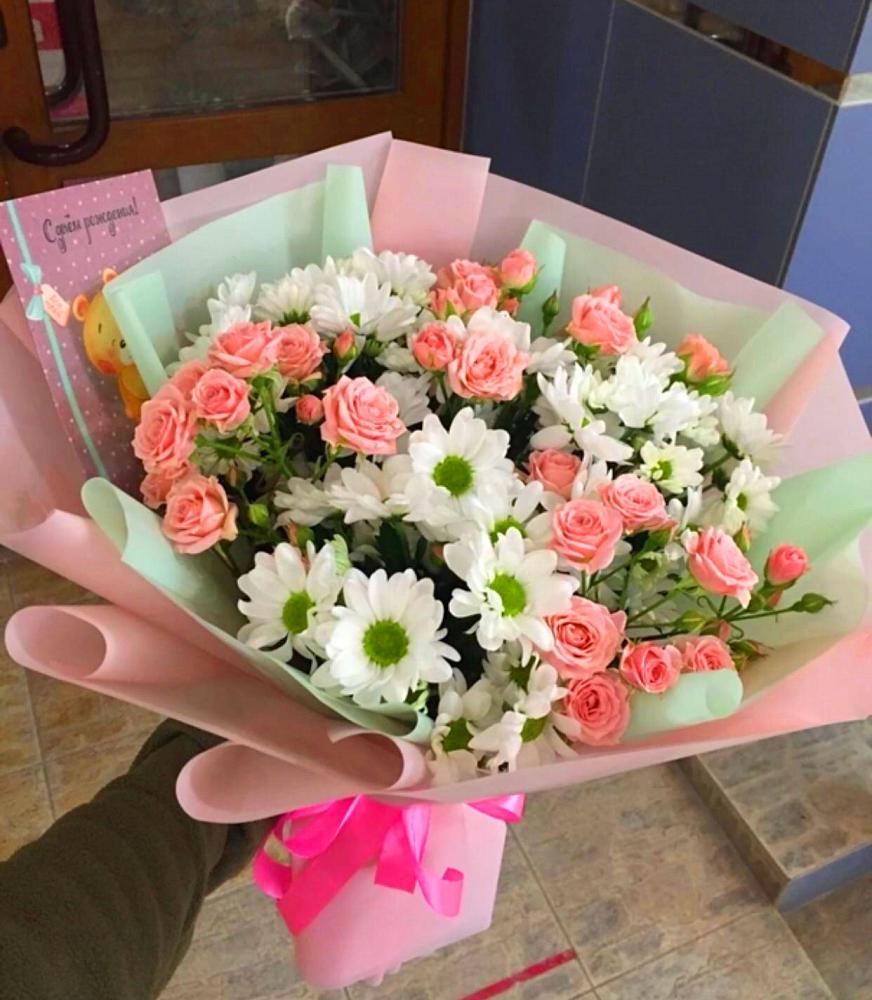 Букет цветов из: Розы и Хризантемы в Кулунде