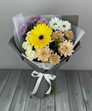 Букет цветов из:  Розы, Герберы и Хризантемы в Кулунде