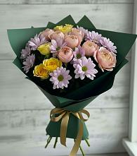 Букет цветов из:  Хризантемы и Розы в Кулунде