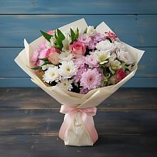 Букет цветов из:  Хризантемы, Альстромерии и Розы в Кулунде