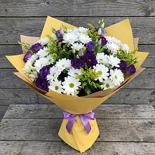 Букет цветов из:  Ирисы, Хризантемы и Ромашки в Кулунде