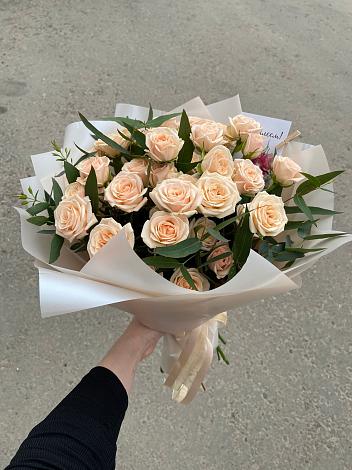 Букет Кремовые розы Латте в Кулунде