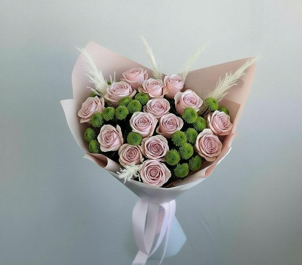 Букет цветов из: Розы и Хризантемы в Кулунде