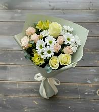 Букет цветов из:  Альстромерии, Розы и Хризантемы в Кулунде
