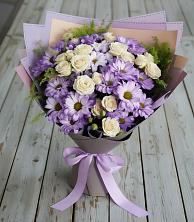 Букет цветов из:  Хризантемы и Розы в Кулунде