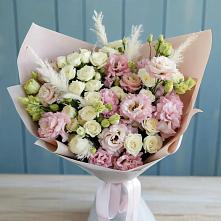 Букет цветов из:  Альстромерии и Розы в Кулунде